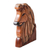 Cedar and mahogany wood statuette, 'Collie Dog' - Dog Statuette Artisan Crafted of Cedar and Mahogany