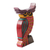 Estatuilla de madera de cedro y caoba. - Estatuilla de Búho Multicolor Escultura de Cedro y Caoba
