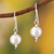 Sterling silver dangle earrings, 'Eternal Moonlight' - Polished Sterling Silver Handcrafted Dangle Earrings thumbail