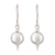 Sterling silver dangle earrings, 'Eternal Moonlight' - Polished Sterling Silver Handcrafted Dangle Earrings