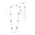 Amazonite station necklace, 'Fresh Foliage' - Long Sterling Silver Station Necklace with Amazonite Beads thumbail