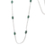 Amazonite station necklace, 'Fresh Foliage' - Long Sterling Silver Station Necklace with Amazonite Beads (image 2b) thumbail