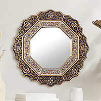 Featured review for Reverse painted glass mirror, Azure Star