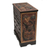 Cedar and leather jewelry box, 'Nature's Glory' - Flora and Fauna Cedar and Leather Jewelry Box with Drawers (image 2b) thumbail