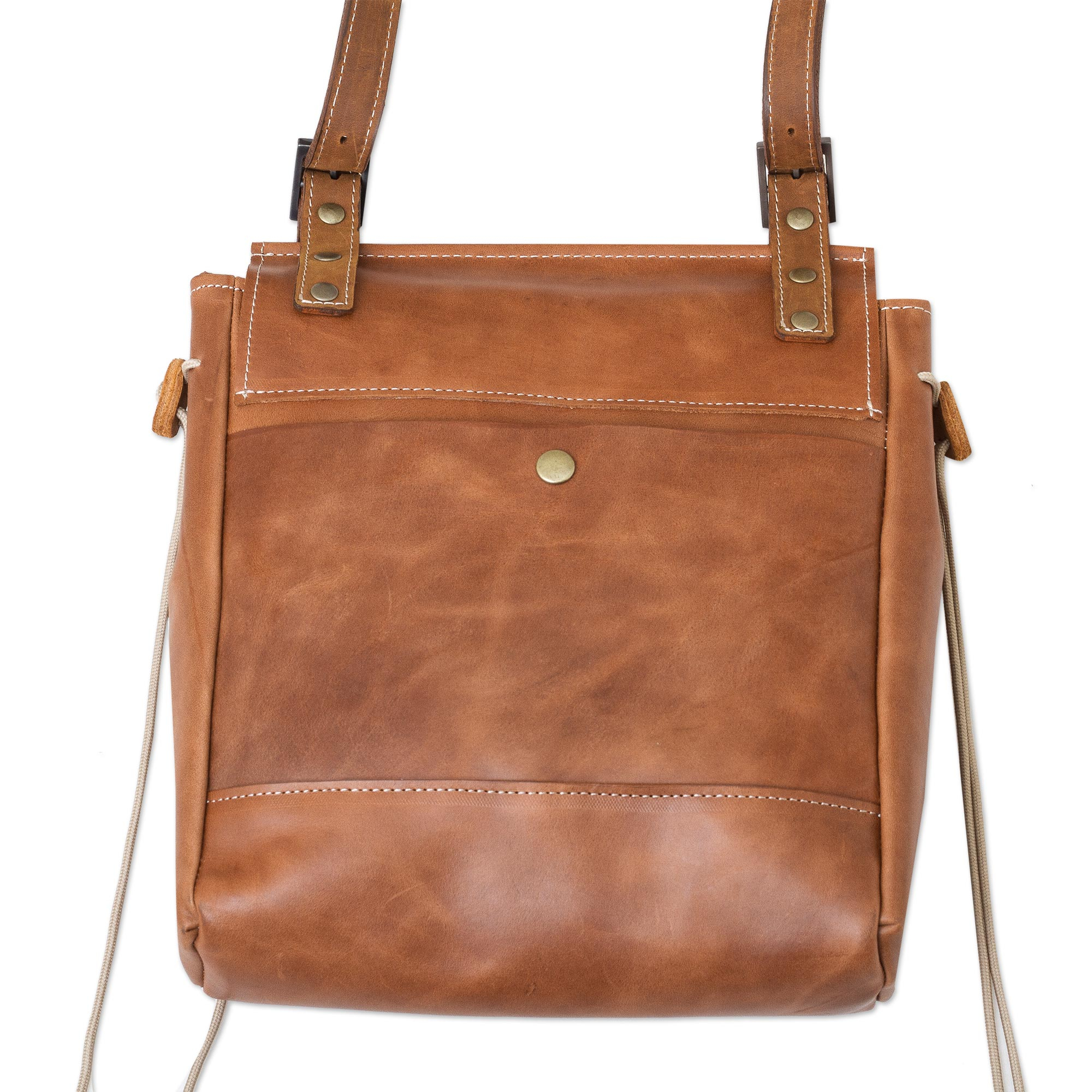 UNICEF Market | Handcrafted Brown Leather Messenger Bag Purse from Peru ...