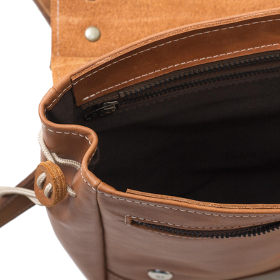 UNICEF Market | Handcrafted Brown Leather Messenger Bag Purse from Peru ...