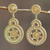 Gold vermeil filigree earrings, 'Love Goes Around' - Andean Gold Vermeil Filigree Earrings Crafted by Hand thumbail