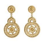 Gold vermeil filigree earrings, 'Love Goes Around' - Andean Gold Vermeil Filigree Earrings Crafted by Hand