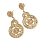 Gold vermeil filigree earrings, 'Love Goes Around' - Andean Gold Vermeil Filigree Earrings Crafted by Hand