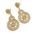 Gold vermeil filigree earrings, 'Love Goes Around' - Andean Gold Vermeil Filigree Earrings Crafted by Hand (image 2b) thumbail