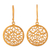 Gold plated filigree earrings, 'Natural Energy' - Filigree Gold Plated Sterling Silver Earrings thumbail