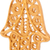 Gold vermeil filigree dangle earrings, 'Hamsa Symbol' - Gold Vermeil Filigree Artisan Crafted Hamsa Symbol Earrings (image 2b) thumbail