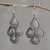 Sterling silver filigree chandelier earrings, 'Dark Raindrop Cascade' - Silver Filigree Artisan Chandelier Earrings (image 2) thumbail