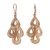Gold vermeil filigree chandelier earrings, 'Raindrop Cascade' - Gold Vermeil Handcrafted Filigree Chandelier Earrings thumbail