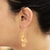 Gold vermeil filigree chandelier earrings, 'Raindrop Cascade' - Gold Vermeil Handcrafted Filigree Chandelier Earrings (image 2d) thumbail