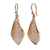 Gold vermeil filigree dangle earrings, 'Emerging' - Handcrafted Filigree Gold Vermeil Earrings (image 2a) thumbail
