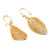 Gold vermeil filigree dangle earrings, 'Emerging' - Handcrafted Filigree Gold Vermeil Earrings (image 2e) thumbail