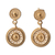 Gold plated filigree dangle earrings, 'Beautiful Fantasy' - Classic Andean Filigree Gold Plated Earrings thumbail