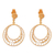 Gold plated filigree dangle earrings, 'Tondero Dancer' - Gold Plated Filigree Earrings Handcrafted in Peru thumbail