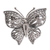 Sterling silver filigree brooch pin, 'Aged Catacaos Butterfly' - Filigree Butterfly Brooch Pin in Aged Sterling Silver thumbail