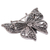 Sterling silver filigree brooch pin, 'Aged Catacaos Butterfly' - Filigree Butterfly Brooch Pin in Aged Sterling Silver (image 2b) thumbail