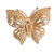 Gold vermeil filigree brooch pin, 'Catacaos Butterfly' - Handmade Gold Plated Filigree Butterfly Brooch Pin thumbail