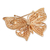 Gold vermeil filigree brooch pin, 'Catacaos Butterfly' - Handmade Gold Plated Filigree Butterfly Brooch Pin