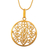 Gold plated filigree pendant necklace, 'Natural Energy' - Filigree Gold Plated Sterling Silver Pendant Necklace thumbail