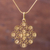 Gold vermeil pendant necklace, 'Gardenia Filigree' - Floral Filigree Artisan Crafted Gold Vermeil Necklace (image 2) thumbail