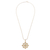 Gold vermeil pendant necklace, 'Gardenia Filigree' - Floral Filigree Artisan Crafted Gold Vermeil Necklace (image 2d) thumbail
