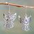 Sterling silver dangle earrings, 'Cajamarca Angels' - Angelic Sterling Silver Earrings in Openwork Jewelry thumbail