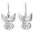 Sterling silver dangle earrings, 'Cajamarca Angels' - Angelic Sterling Silver Earrings in Openwork jewellery (image 2a) thumbail