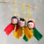 Ornaments, 'Musical Ties' (set of 3) - Cute Andean Musicians Hand Crafted Ornaments (Set of 3)