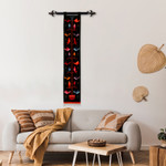 Wool tapestry, 'Swallows in the Night' - Andean Birds on Black Handwoven Wool Tapestry