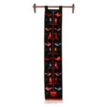 Wool tapestry, 'Swallows in the Night' - Andean Birds on Black Handwoven Wool Tapestry