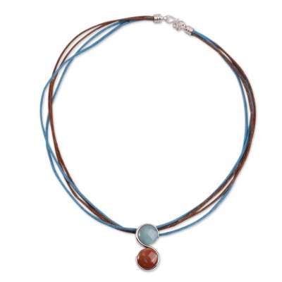 Jasper and Amazonite Peru Zodiac Necklace for Aries