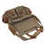 Leather accent cotton messenger bag, 'Journey to Puno' - Tan and Brown Leather Accent Roomy Canvas Messenger Bag (image 2d) thumbail