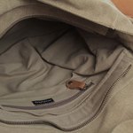 Leather accent cotton messenger bag, 'Journey to Puno' - Tan and Brown Leather Accent Roomy Canvas Messenger Bag