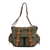Leather accent cotton messenger bag, 'Journey to Manu' - Leather Accent Roomy Canvas Messenger Bag in Green (image 2a) thumbail