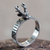 Sterling silver cocktail ring, 'Reindeer Paths' - Sterling Silver Ring with Reindeer Crown from Peru thumbail