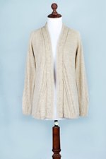 Alpaca blend cardigan, 'Beige Beauty' - Peru Beige Alpaca Blend Open Front Women's Cardigan Sweater