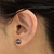 Cultured pearl stud earrings, 'Black Nascent Flower' - Handcrafted Black Cultured Pearl Stud Earrings (image 2j) thumbail