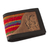 Men's wool accent leather wallet, 'Red Caballero' - Cowboy Theme Men's Black Leather Red Wool Wallet (image 2a) thumbail