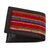 Men's wool accent leather wallet, 'Red Caballero' - Cowboy Theme Men's Black Leather Red Wool Wallet (image 2e) thumbail