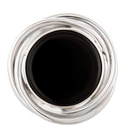 Onyx cocktail ring, 'Spectacular in Black' - Peruvian Textured Silver and Onyx Statement Ring