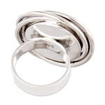 Onyx cocktail ring, 'Spectacular in Black' - Peruvian Textured Silver and Onyx Statement Ring