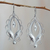 Sterling silver filigree earrings, 'Harmonious Leaves' - Artisan Crafted Sterling Silver Earrings Filigree Jewelry (image 2) thumbail