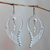 Sterling silver filigree earrings, 'Cherubic Wings' - Sterling Silver Filigree Wing-shaped Earrings from Peru thumbail
