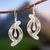 Sterling silver filigree earrings, 'Unison' - Peruvian Filigree Jewelry Sterling Silver Hook Earrings (image 2) thumbail