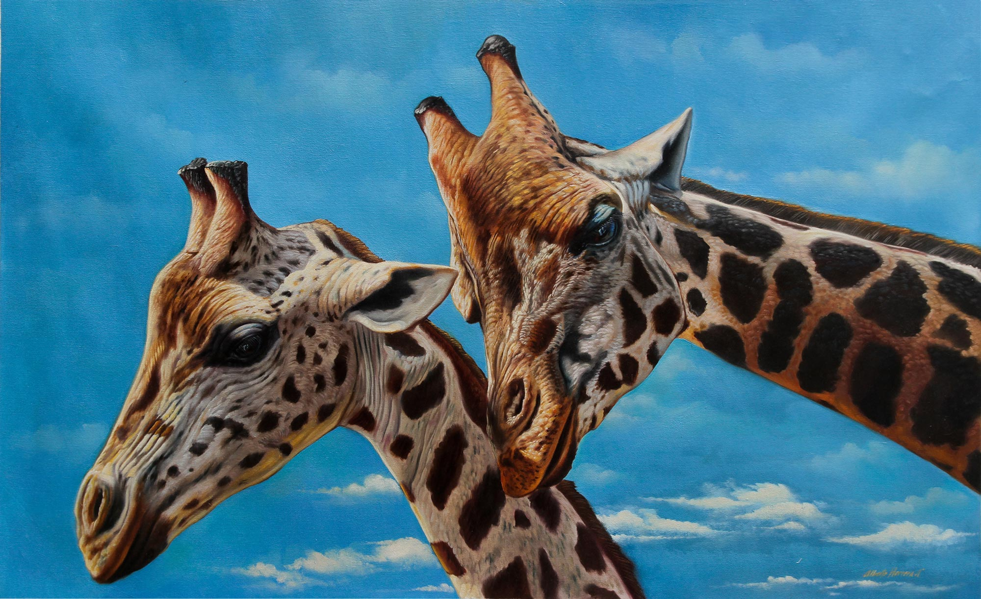 Blonde Giraffe Painting - wide 3